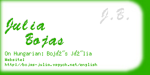 julia bojas business card